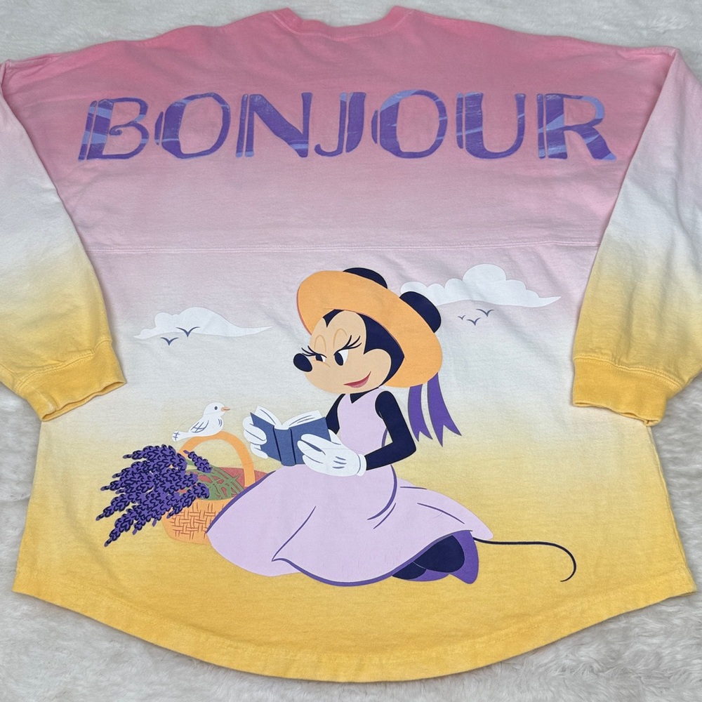 Spirit Jersey Disney Parks Bonjour Minnie SM Oversized Lavender Fields - Picture 4 of 17